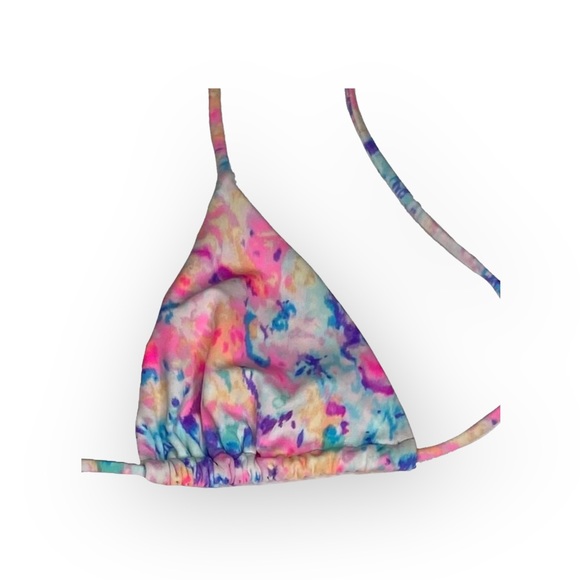 Victoria’s Secret 𑁍 2 Piece Triangle String Bikini Set 𑁍 Watercolor Print 𑁍 S - Picture 8 of 16